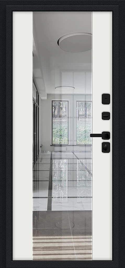 Входная дверь Эйр Букле черное/White Shell BR5606
