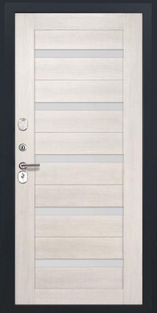 Входная дверь ДвериПРО L-3b СБ-1 (ст. белое, 16мм, беленый дуб) DPRO198289 внутренняя сторона