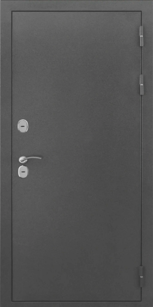 Входная дверь ДвериПРО L-Термо серебро СБ-1 (ст. белое, 16мм, капучино) DPRO198364 внешняя сторона